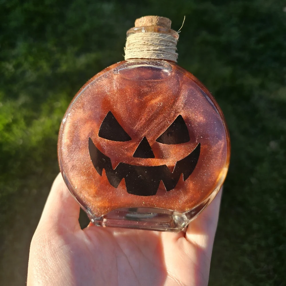 Halloween Pumpkin Face Potion Bottle